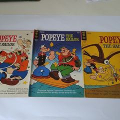 Popeye The Sailor Comic 75 76 and 77 from 1965