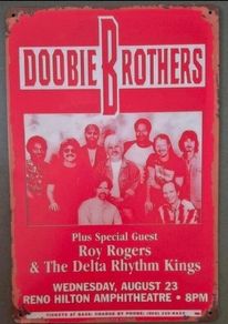Vintage Style  Metal Sign. Doobie brothers, concert advertisement.