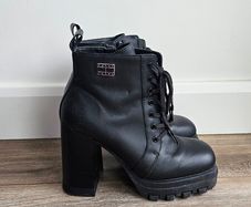 Tommy Hilfiger High Heels Platform Black Boots