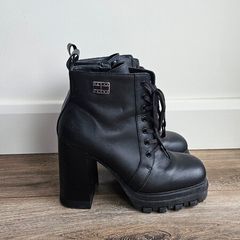 Tommy Hilfiger High Heels Platform Black Boots
