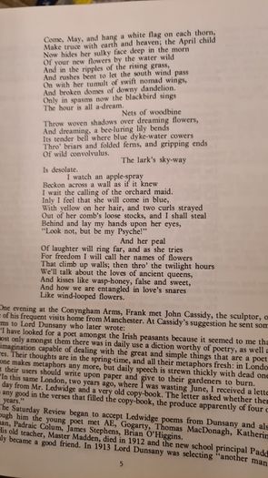 Francis Ledwidge Centenary 1887-1987. Booklet In Good Condition.