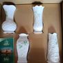 Authentic Belleek Fine Parian China 150th Anniversary Miniature Vase Set Image 3