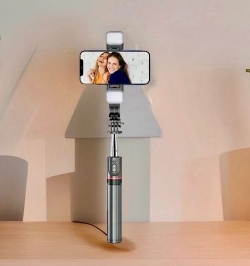 Bluetooth Selfie Stick Tripod with 2 LED Lights 170cm Extendable Phone Stand