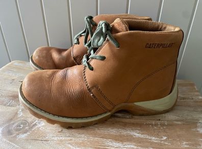 Caterpillar Cat Boots Leather Brown size 3