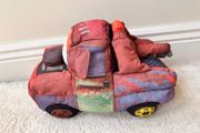 Disney Pixar Cars Mater Soft Plush Tow Truck 2011 NOT Working Nothing Inside approx. 28 cm. long Used Please see photos