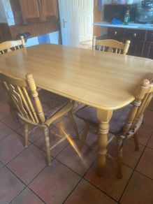 Pine table and chairs
