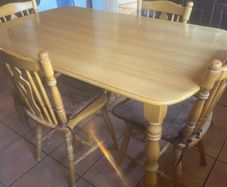 Pine table and chairs