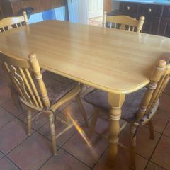 Pine table and chairs