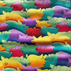 Pig design curtains size 160cm x 150cm (62inch x 59inch) fully lined