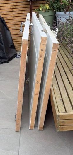 White Solid Fire Doors x3  measurements in description