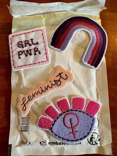 girl power ironing patches