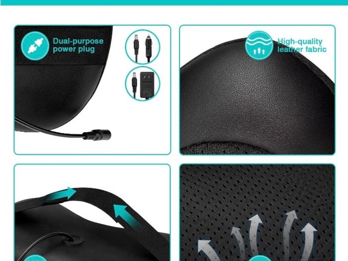 Back Neck Massager,Shiatsu Massage Pillow with Heat, Deep Tissue Kneading Massager for Shoulder,Back,Legs,Electric Back Massager,Massage at Home (FREE POSTAGE)