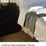 Linen Bundle 100% cotton herringbone throw Image 2
