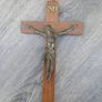 Vintage Oak Crucifix Image 2