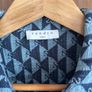 Sandro knee length blue print dress size 38 Image 2