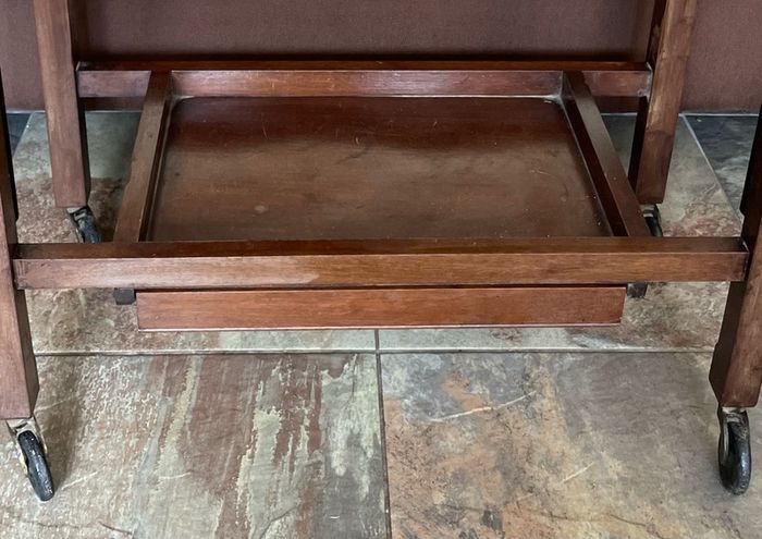Antique Art Deco Metamorphic Side Table Tea Trolley 1920s