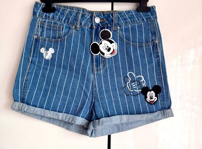 Disney Mickey Mouse Denim Shorts - Size 6 - New with Tags - Waist 37cm