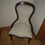 Victorian Style Vintage Balloon Back Upholstered Nursing Chair Image 8