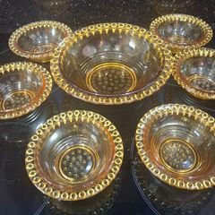 6 Dessert bowls and serving dish