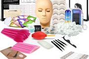 Eyelash Extension Kit, TwoWin Lash Extension Kit Professional Mannequin Head for Beginners Makeup Eyelash Grafting Training Tool Kit Come with Eye Lash Glue, Individual Eyelashes (FREE POSTAGE)
