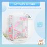 Hamster Cage, Gerbil Cage w/ Tubes, Exercise Wheel, Hut, Ramps, Platforms, 47 x 29.5 x 76cm - White Image 4