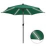 Parasol with LED Lights and Aluminium Pole 300 cm Green Image 5