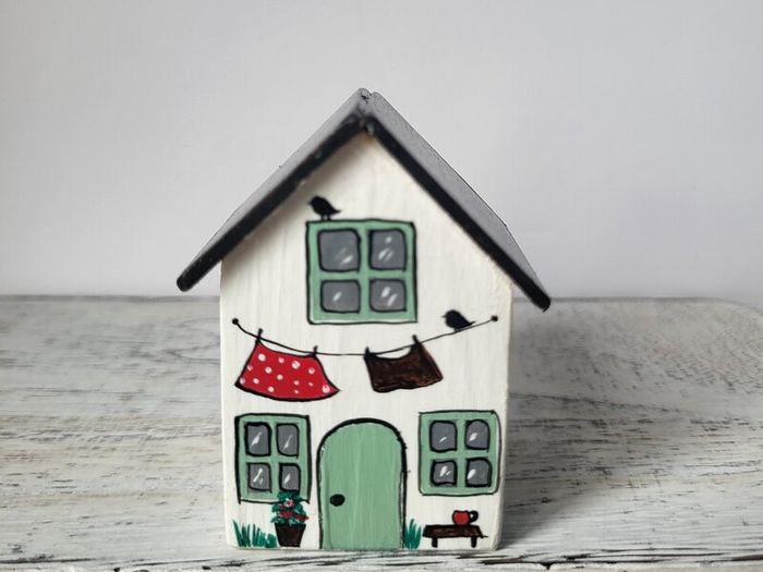 Handcrafted tiny wooden house!