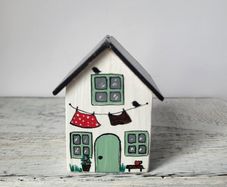 Handcrafted tiny wooden house!