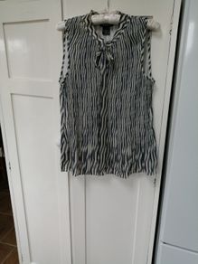 Dkny Top Navy/Off White  XL