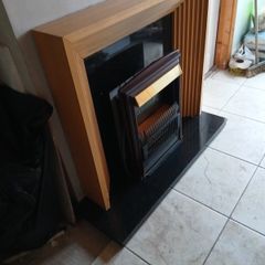 Fire place and heart and Dimplex electric fire