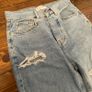 Primark boyfriend slouch denim jeans size UK 6 with tips Image 2