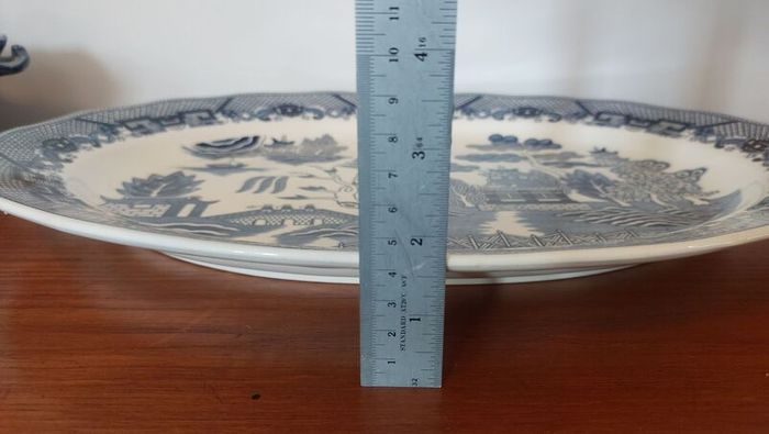 Beautiful Large Willow Pattern Turkey Platter, Made in Japan, Would Hold a Whopper Turkey!