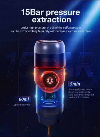 Portable Coffee Machine for Car & Home,DC12V Expresso Coffee Maker Fit Nexpresso Dolce Pod Capsule Coffee Powder H4