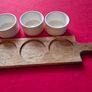 Fiesta Joy Acacia Paddle Tray with Dip Bowls Image 7