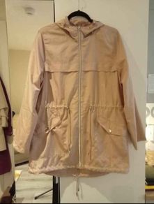 Light Pink Longline Rain Jacket (Size S, UK 10/12)