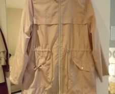 Light Pink Longline Rain Jacket (Size S, UK 10/12)