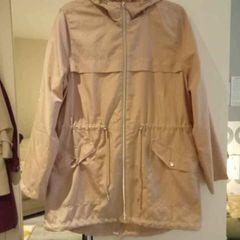 Light Pink Longline Rain Jacket (Size S, UK 10/12)