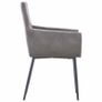 2x Dining Chairs With Armrests Grey - Free Delivery Nationwide Image 3