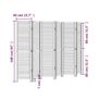 Room Divider 6 Panels Black Solid Wood Paulownia Image 2