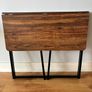 Folding Computer Desk,80cm Small Writing Desk, Rustic Walnut Image 4
