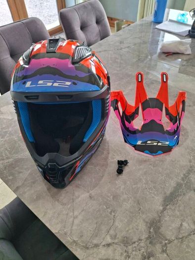Motocross helmet and goggles