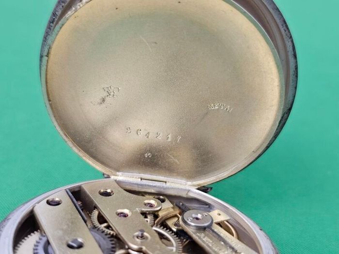 Antique Silver Late 1800s Swiss Made Pocket watch Working