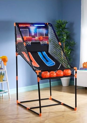 Double Shot Basketball Electronic Arcade Game with Timer