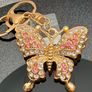 Keychain with White, Pink & Multi Colour Austrian Crystal Image 2