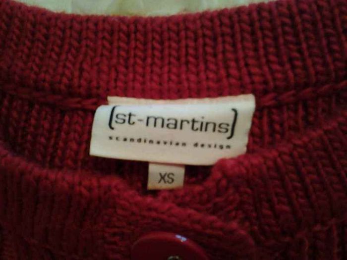 St-Martins Red Cardigan -Size xs