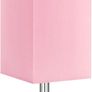 Touch Table Lamp, Pink Bedside Lamps with 3 Way Dimmable, Small Bedside Lamp with USB C+A Charging Ports, Bedroom Lamp for Bedroom Living Room with Pink Fabric Shade (LED Bulb Included) Image 5