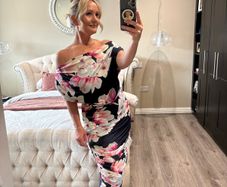 Atom label midi dress