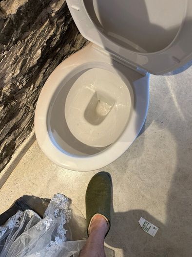 Brand new never used corner toilet