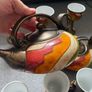 TriUshi Bulgarian Hand Made Ceramic Art Pottery Set Tea Mug Goblet Bulgaria Image 7