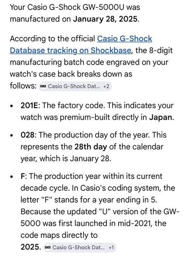 Casio G-Shock GW5000U-1JF